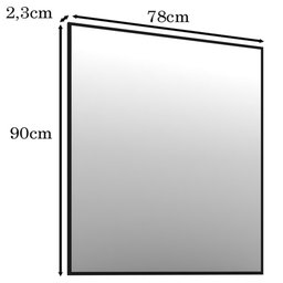 Espelho Para Banheiro Com Painel Preto 78x90 B06 Gama - Lyam Decor - 3