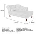 Ver imagem 3 de Diva Recamier Dora 130cm Lado Direito Branco
