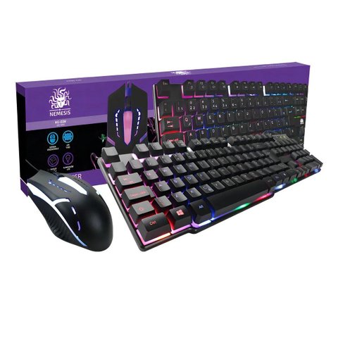 Kit Teclado e Mouse Gamer Start Nemesis Semi-mecanico Rgb - Kg-02n 015-0052