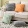 Kit 2 Capas P/ Almofada em Pelucia Wave Soft - 43x43 Cm Cinza - 10