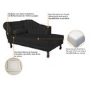 Ver imagem 6 de Diva Recamier Dora 130cm Lado Direito Preto