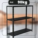 Ver imagem 2 de Bancada 30x91x1,00mt com 3 Bandejas Cor Preta