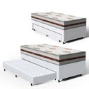 Ver imagem 1 de Cama Box com Colchão de Molas Ensacadas Anjos Classic + Auxiliar de Espuma Unique Solteiro 88cm