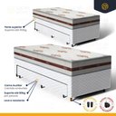 Ver imagem 4 de Cama Box com Colchão de Molas Ensacadas Anjos Classic + Auxiliar de Espuma Unique Solteiro 88cm