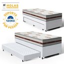 Ver imagem 3 de Cama Box com Colchão de Molas Ensacadas Anjos Classic + Auxiliar de Espuma Unique Solteiro 88cm