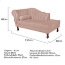 Ver imagem 3 de Diva Recamier Dora 130cm Lado Direito Rosa Rosê