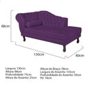 Ver imagem 3 de Diva Recamier Dora 130cm Lado Direito Roxo