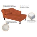 Ver imagem 6 de Diva Recamier Dora 130cm Lado Direito Laranja Terracota