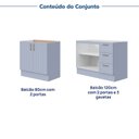 Ver imagem 6 de Cozinha Modulada 2 Peças 2 Balcões sem Tampo Marselha Cabecasa Madeiraoriginals