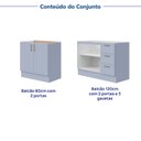 Ver imagem 7 de Cozinha Planejada 2 Peças 2 Balcões sem Tampo Marselha CabeCasa MadeiraOriginals Azul/Sereno