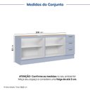 Ver imagem 6 de Cozinha Planejada 2 Peças 2 Balcões sem Tampo Marselha CabeCasa MadeiraOriginals Azul/Sereno