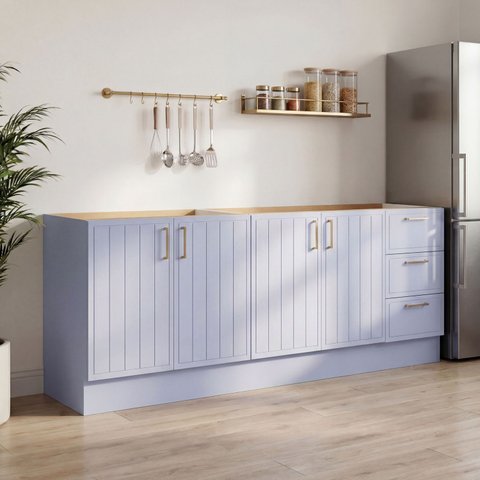 Cozinha Modulada 2 Peças 2 Balcões sem Tampo Marselha CabeCasa MadeiraOriginals