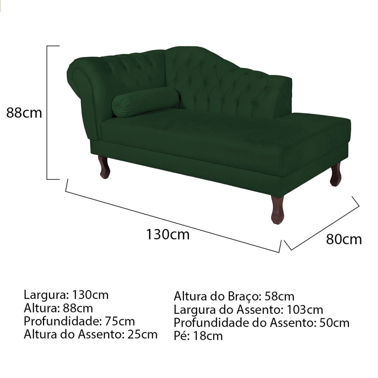 Diva Recamier Dora 130cm Lado Direito Suede - 3