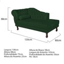 Ver imagem 3 de Diva Recamier Dora 130cm Lado Direito Verde