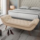 Ver imagem 3 de Cabeceira Cama Box Queen 160cm Provença e Recamier Veneto P02 Bouclé Bege - Mpozenato