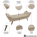 Ver imagem 6 de Cabeceira Cama Box Queen 160cm Provença e Recamier Veneto P02 Bouclé Bege - Mpozenato
