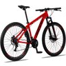 Bicicleta MTB SX Sport Aro 29 Quadro 15 com 21 Marchas Shimano Freio Mecânico Vermelho Preto - - 2