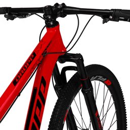 Bicicleta MTB SX Sport Aro 29 Quadro 15 com 21 Marchas Shimano Freio Mecânico Vermelho Preto - - 6