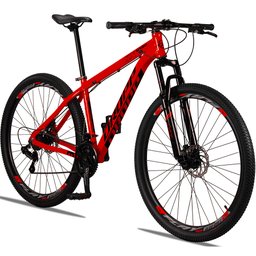 Bicicleta MTB SX Sport Aro 29 Quadro 15 com 21 Marchas Shimano Freio Mecânico Vermelho Preto - - 1