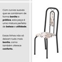Ver mais imagens de Conjunto Sala de Jantar com 4 Cadeiras Lívia Preto/Arabesco