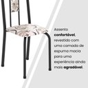Ver imagem 7 de Conjunto Sala de Jantar com 4 Cadeiras Lívia Preto/Arabesco