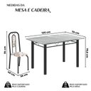 Ver imagem 3 de Conjunto Sala de Jantar com 4 Cadeiras Lívia Preto/Arabesco
