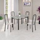 Ver imagem 1 de Conjunto Sala de Jantar com 4 Cadeiras Lívia Preto/Arabesco