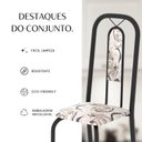 Ver imagem 6 de Conjunto Sala de Jantar com 4 Cadeiras Lívia Preto/Arabesco