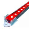 Barra Led 5054 com 100 Cm - 12v - Vermelha - 72 Leds - 20w - com Calha de Proteção Transparente - 1