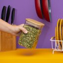Ver imagem 6 de Pote de Vidro 1,1l com Tampa de Bambu Hermético Quadrado - Tüd