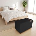 Ver imagem 1 de Recamier Puff Baú Organizador no Boucle com Cinto Caramelo:preto