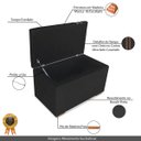 Ver imagem 6 de Recamier Puff Baú Organizador no Boucle com Cinto Caramelo:preto