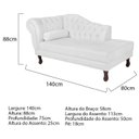 Ver imagem 3 de Diva Recamier Dora 140cm Lado Direito Branco