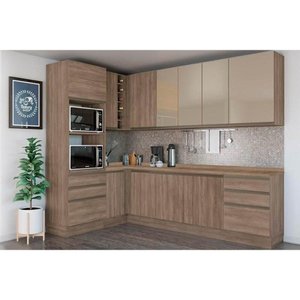 Kit de Cozinha 13 Peças Maxxi 1 (4 Armários + 4 Balcões + 1 Paneleiro + 4 Complementos) C13p03