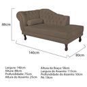 Ver imagem 3 de Diva Recamier Dora 140cm Lado Direito Marrom