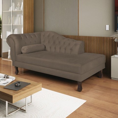 Diva Recamier Dora 140cm Lado Direito Marrom
