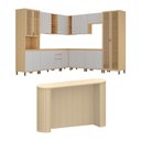 Ver imagem 7 de Cozinha Completa 100 MDF 11 Peças Espaço Micro-Ondas e Tampo 548cm Aura Luciane Móveis