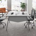 Ver imagem 5 de Plataforma de Trabalho para 2 Pessoas com Caixas de Tomadas 150cm Industrial Executive Cinza