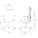 Ver imagem 3 de Cadeira de Escritório Ergonômica Premium com Apoio Lombar Ajustável Rodas Anti Riscos Rasala