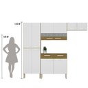 Ver imagem 4 de Armário de Cozinha Compacta 10 Portas 2 Gaveta com Balcão Nala - Freijó/supremo/cp Ripado Freijó