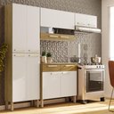 Ver imagem 1 de Armário de Cozinha Compacta 10 Portas 2 Gaveta com Balcão Nala - Freijó/supremo/cp Ripado Freijó
