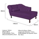 Ver imagem 3 de Diva Recamier Dora 140cm Lado Direito Roxo