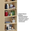 Ver imagem 7 de Paneleiro 2 Portas 100% MDF com Espaço para Micro-ondas 70cm Aura Luciane Móveis