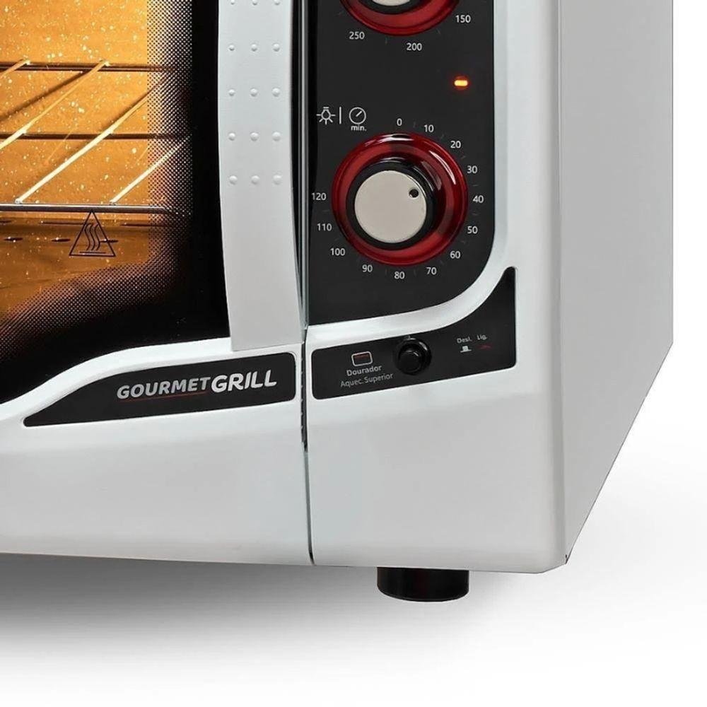 Forno Elétrico Gourmet Grill Bancada Branco 220v - Fischer 44l - 2