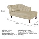 Ver imagem 3 de Diva Recamier Dora 160cm Lado Direito Suede Bege