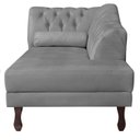 Ver imagem 5 de Diva Recamier Dora 160cm Lado Direito Suede Cinza
