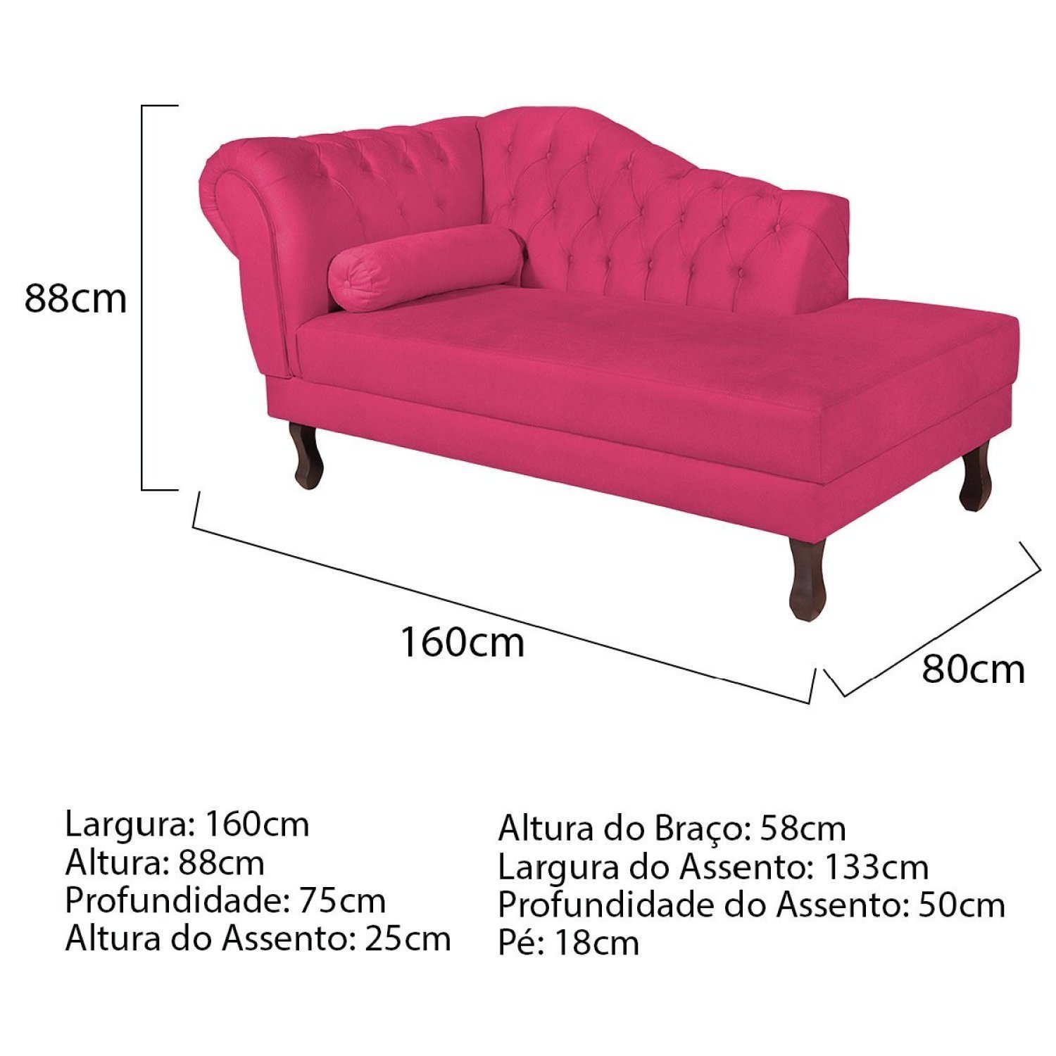 Diva Recamier Dora 160cm Lado Direito Suede - 3