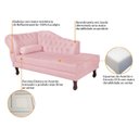 Ver imagem 6 de Diva Recamier Dora 160cm Lado Direito Suede Rosa Bebê