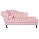 Ver imagem 4 de Diva Recamier Dora 160cm Lado Direito Suede Rosa Bebê
