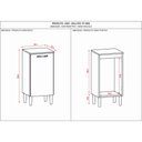 Ver imagem 4 de Armário Balcão Multiuso Cristal Suporte para Bebedouro 1 Porta Kits Paraná Freijo Supremo